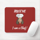 Tapis De Souris Femme Chef (Avec souris)