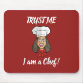 Tapis De Souris Femme Chef (Devant)