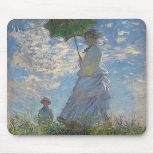 Tapis De Souris Femme de Claude Monet avec un parasol 1875