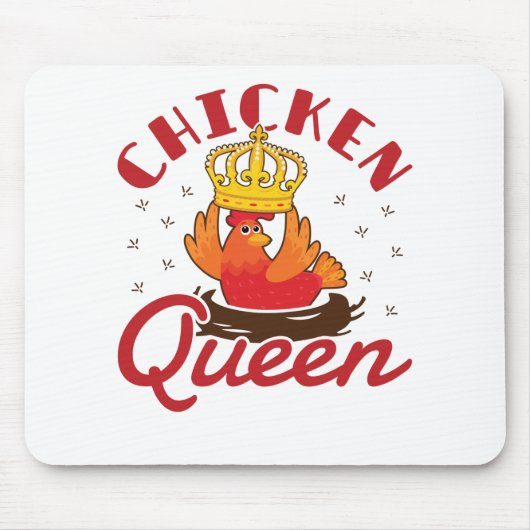 Tapis De Souris Femme de poule Queen Dames Fermière de poule (Devant)