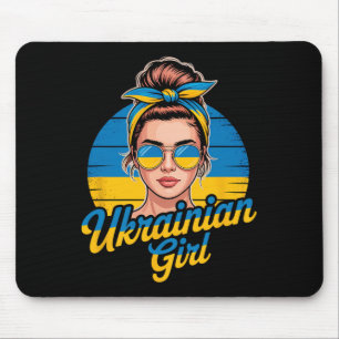 Tapis De Souris Femme de style rétro ukrainien Graphique Fierté cu