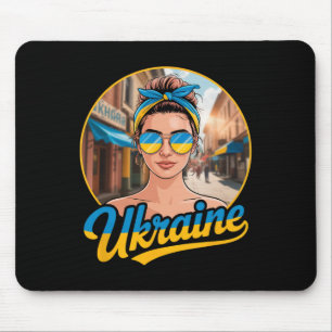 Tapis De Souris Femme de style rétro ukrainien Graphisme Fierté cu