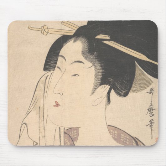 Tapis De Souris Femme détendant après son Bath (Devant)