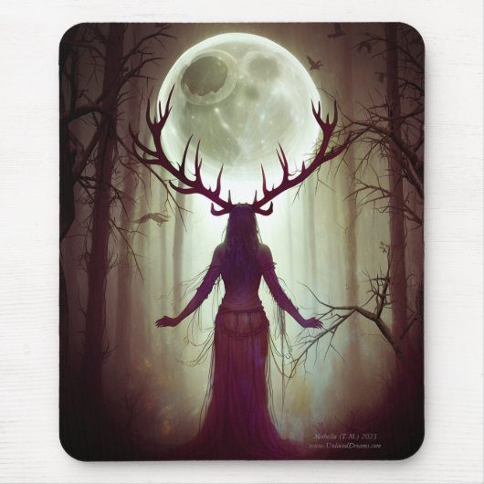 Tapis De Souris Femme du cerf (Devant)