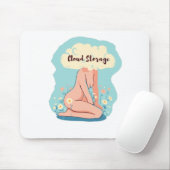 Tapis De Souris Femme du stockage en nuage (Avec souris)