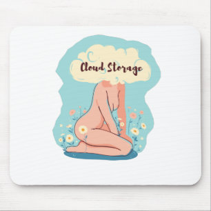 Tapis De Souris Femme du stockage en nuage