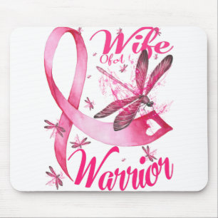 Tapis De Souris Femme D'Un Guerrier Dragonfly Cancer Du Sein