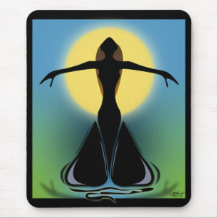 Tapis De Souris Femme en fleurs