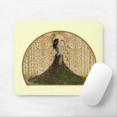 Tapis De Souris Femme en jupe de paon (Avec souris)