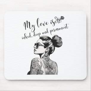 Tapis De Souris Femme Enquêtée Femme Seule Tatouée Pour Anti Valen