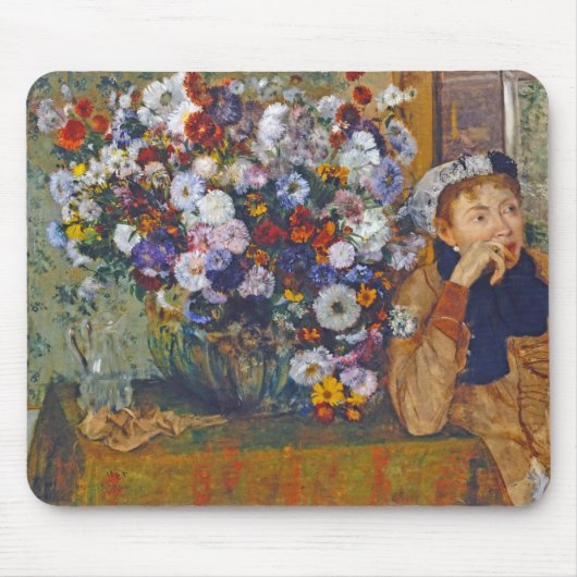 Tapis De Souris Femme et vase de fleurs, Edgar Degas (Devant)