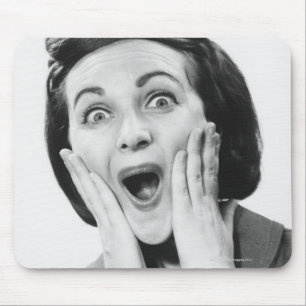 Tapis De Souris Femme faisant le visage
