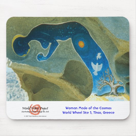 Tapis De Souris Femme faite de cosmos/tapis de souris (Devant)