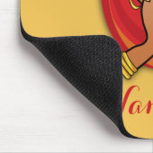 Tapis De Souris Femme hindoue avec tête en Namaste Salutation (Coin)