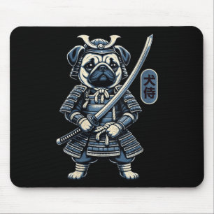 Tapis De Souris Femme Japonaise Samurai Dog Tattoo, Chien Carlin K