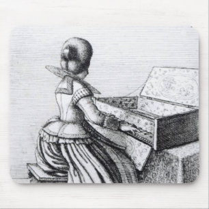 Tapis De Souris Femme jouant à un clavier, 1635