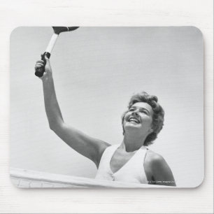 Tapis De Souris Femme jouant au tennis 2