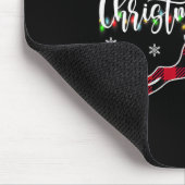 Tapis De Souris Femme Joyeux Buffle de rennes de Noël Plaid Rouge (Coin)