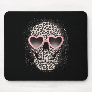 Tapis De Souris Femme Léopard Gothique Cool Skeleton Cheetah