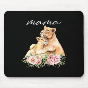 Tapis De Souris Femme Mama Lionne Chemise Nouvelle Maman Lion Momm