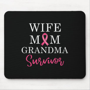 Tapis De Souris Femme Maman Grand-mère Survivante Conscience du ca