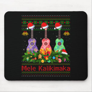 Tapis De Souris Femme Mele Kalikimaka Ukulele Guitare Xmas Sale de