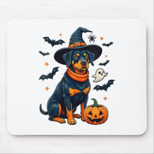 Tapis De Souris Femme mignonne Halloween Rottweiler Chien V col _1