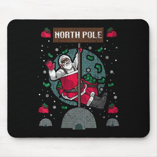 Tapis De Souris Femme Naughty Vilain Sweat de Noël (Devant)