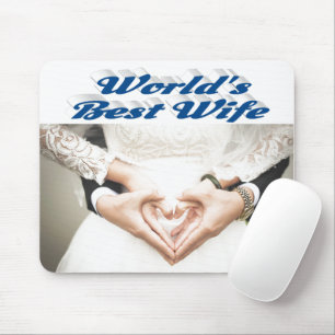 Tapis De Souris Femme Photo bleu marine