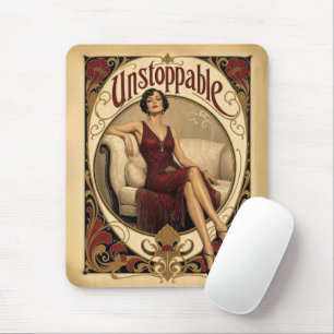 Tapis De Souris Femme Posée Irrésistible dans le Style Art Nouveau