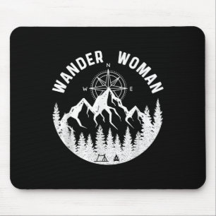 Tapis De Souris Femme randonneuse aventure de randonnée camping fe
