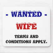 TAPIS DE SOURIS FEMME RECHERCHÉE ! (Devant)