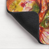 TAPIS DE SOURIS FEMME ROMANTIQUE AVEC PEACOCK FEACOCK (Coin)