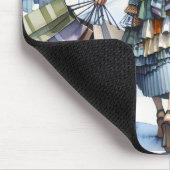 Tapis De Souris Femme Shopper Avec Sacs (Coin)