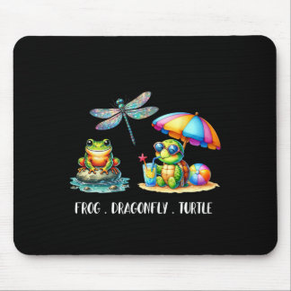 Tapis De Souris Femme subtile Humour politique Grenouille libellul