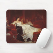 Tapis De Souris Femme sur un sofa rouge (Avec souris)