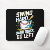 Tapis De Souris Femme Swing Hard, Dash Quick, Go Left - Athlétisme (Avec souris)