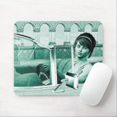 Tapis De Souris Femme Vintage (Avec souris)
