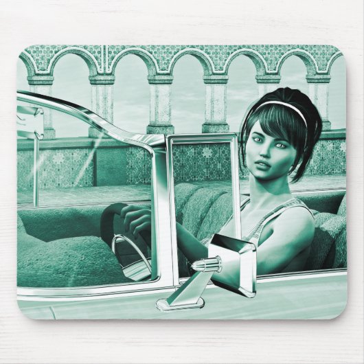 Tapis De Souris Femme Vintage (Devant)