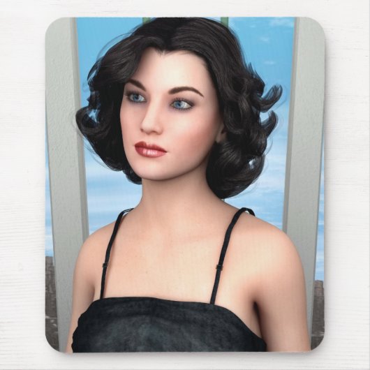 Tapis De Souris Femme Vintage (Devant)