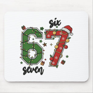 Tapis De Souris Femme Vintage Six Seven 67 Mème 67 Noël Vacances