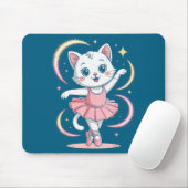 Tapis De Souris Femmes Chat Tutu Danse Ballet (Avec souris)
