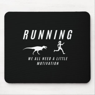 Tapis De Souris Femmes Courir Avec Motivation Raptor Funny Runner