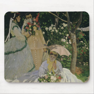 Tapis De Souris Femmes de Claude Monet dans le jardin