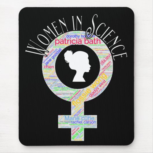 Tapis De Souris Femmes En Science Femme Genre Mot Conception (Devant)