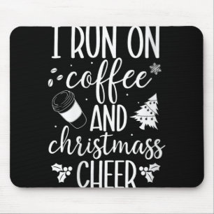 Tapis De Souris FEMMES JE Cours Sur Café & Noël Joyeux Noël