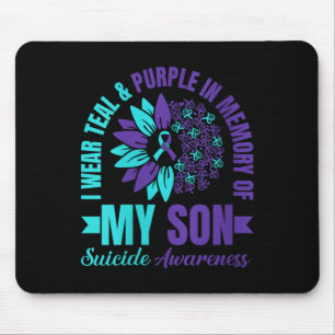 Tapis De Souris Femmes Je Porte Le Violet Turquoise En Mémoire De