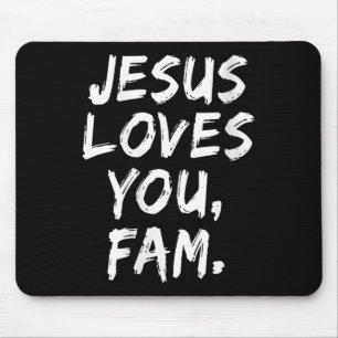 Tapis De Souris FEMMES Jésus T'aime Fam Christian Believer Fait