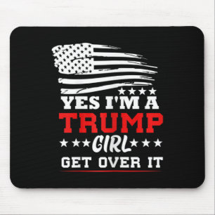 Tapis De Souris Femmes Oui Je Suis Une Fille Trump Passez à Autre