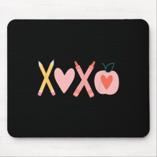 Tapis De Souris Femmes Xoxo Enseignant Saint-Valentin Crayon Et Ap